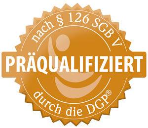 Siegel von der DGP GmbH für die Präqualifizierung Gesundheitswegen nach § 1236 SGB V